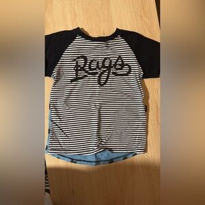 Rags to Raches Black and White Striped Tee